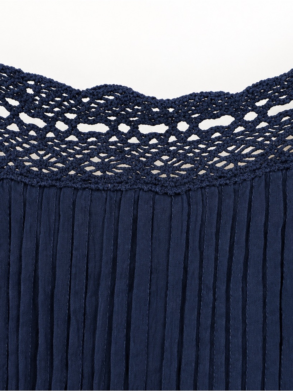 Aritzia (Wilfred) Navy Crochet-Trim Sundress - Women - Picture 2 of 4